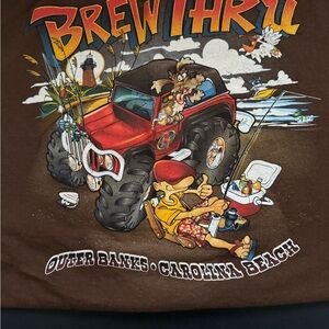 Brown OBX Brew Thru Tshirt M